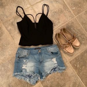 Wax Jean Shorts Sz Large